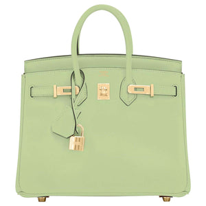 Hermes Vert Crique Birkin 25 Swift Gold Hardware Bag
