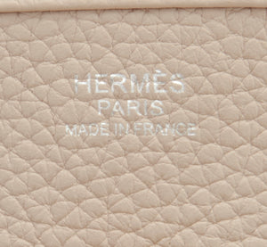Hermes Grege Pale Beige Evelyne PM Cross-Body Messenger Bag Chic