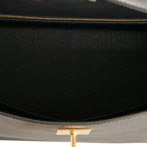 Hermes Black 32cm Epsom Sellier Kelly Gold Hardware