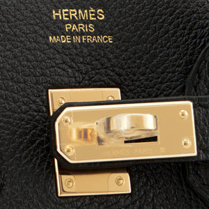 Hermes Black Baby Birkin 25cm Togo Gold Hardware