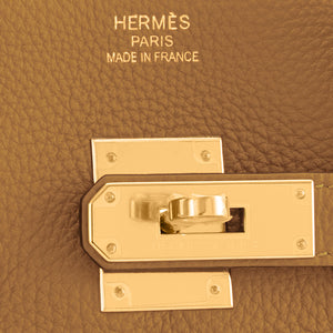 Hermes Birkin 35cm Bronze Dore Togo Gold Tan Khaki Bag
