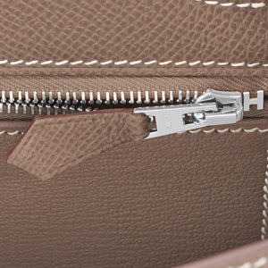 Hermes Etoupe Kelly 25cm Sellier Shoulder Bag Palladium Z Stamp, 2021