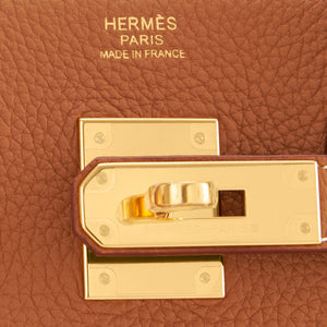 Hermes Birkin 30cm Gold Camel Tan Togo Gold Hardware Bag U Stamp, 2022