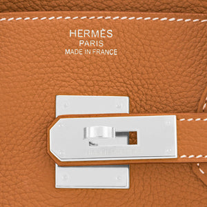 Hermes Gold Birkin 35cm Togo Palladium Hardware