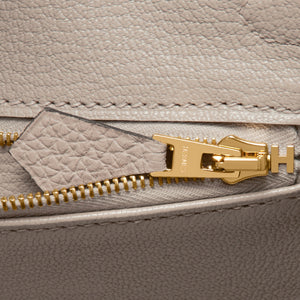 Hermes Birkin 25cm Gris Tourterelle Togo Bag Gold Hardware
