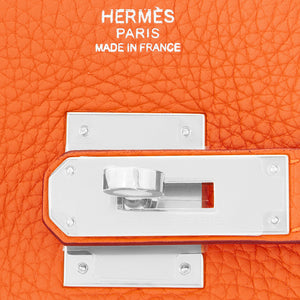 Hermes Birkin 30 Classic Hermes Orange Birkin U Stamp, 2022