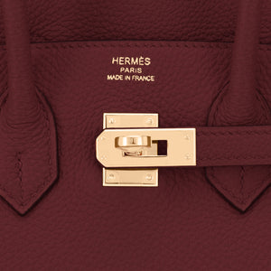 Hermes Birkin 25cm Rouge H Bordeaux Red Gold Hardware Bag Y Stamp, 2020
