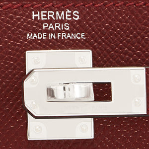 Hermes Kelly 25 Rouge H Hermes Epsom Sellier Palladium Hardware