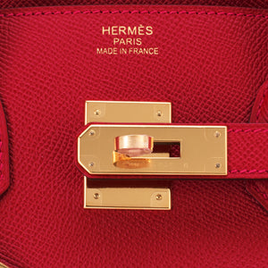 Hermes Rouge Casaque 35cm Epsom Birkin Gold Hardware