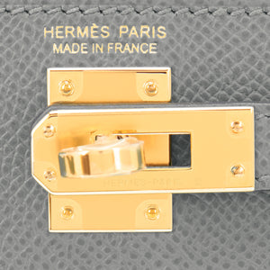 Hermes Vert Amande Mini Kelly 20cm Epsom, Z Stamp, 2021