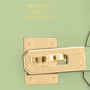 Hermes Vert Crique Birkin 25 Swift Gold Hardware Bag