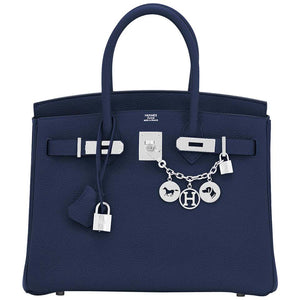 Hermes Blue Nuit Navy Birkin 30cm Togo Palladium Bag
