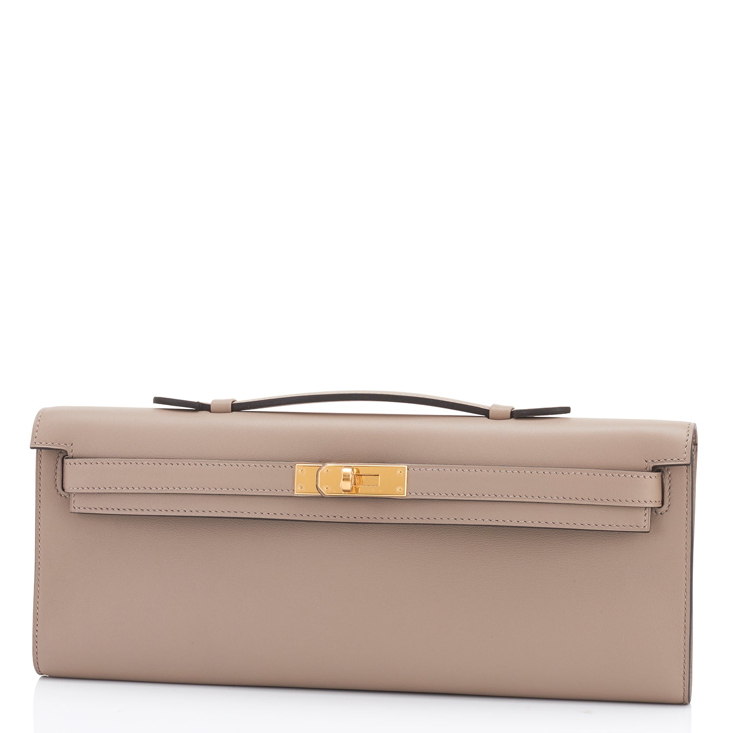 Gold Kelly Pochette in Swift Leather with Gold Hardware, 2021