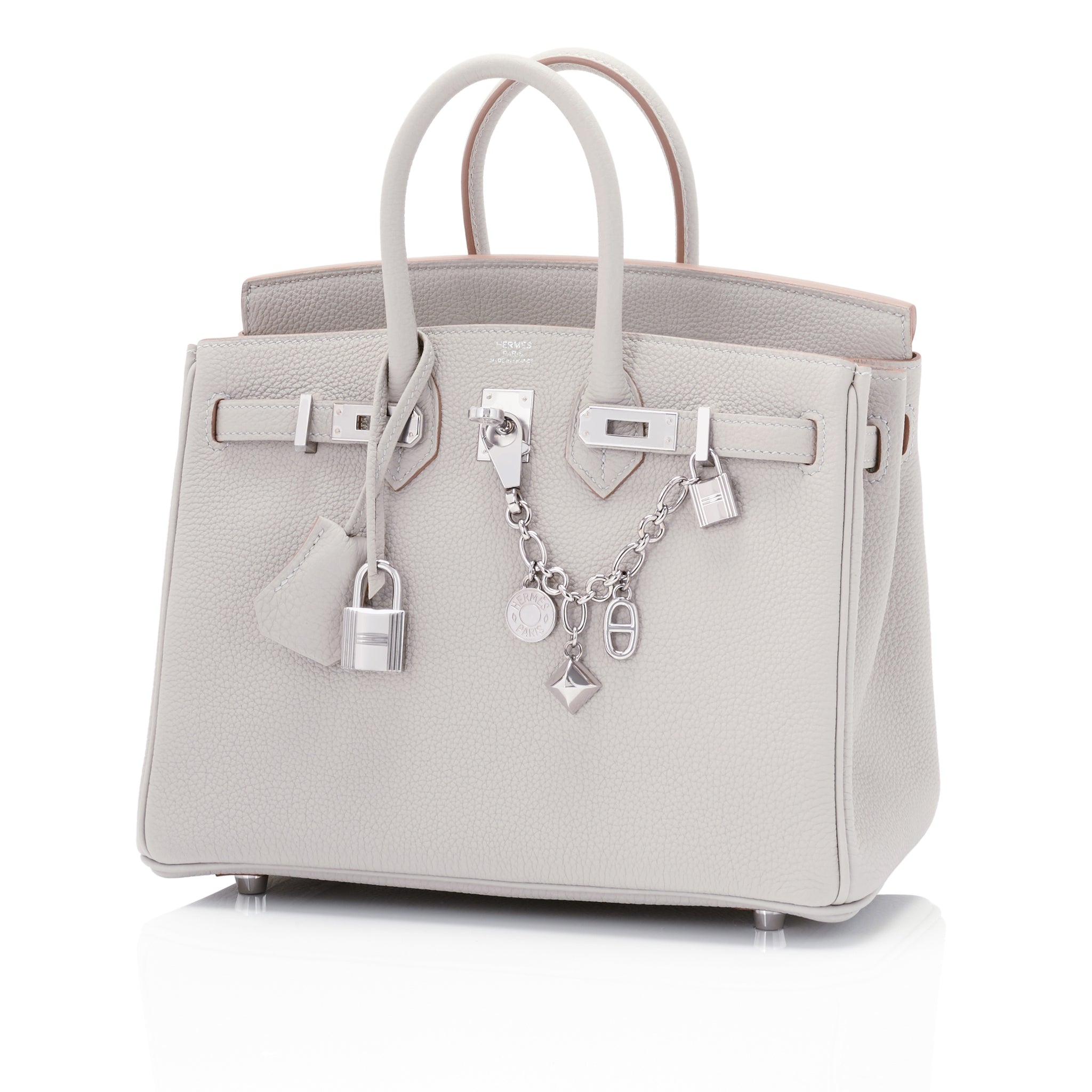 A LIMITED EDITION GRIS PERLE TOGO LEATHER ENDLESS ROAD HAC BIRKIN 50 WITH  PALLADIUM HARDWARE