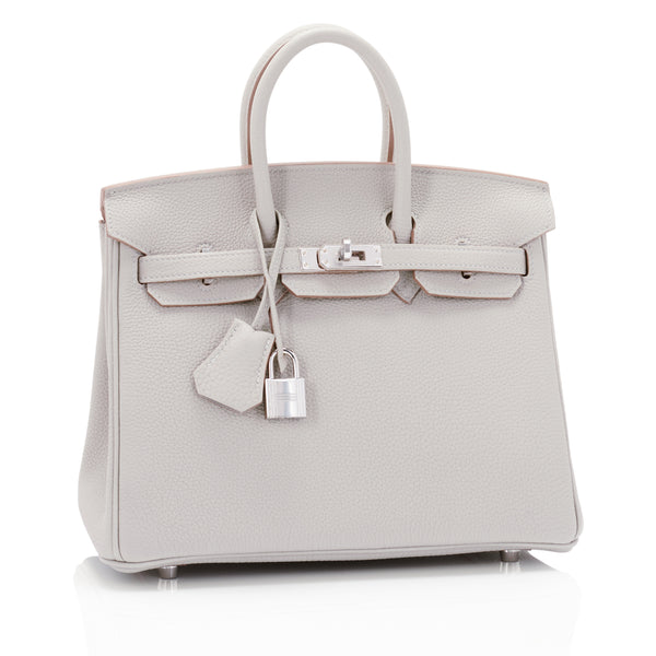 Hermes Birkin 25 Bag Gris Perle Togo Gold Hardware – Mightychic