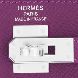 Hermes Anemone Kelly 25cm Epsom Palladium Hardware