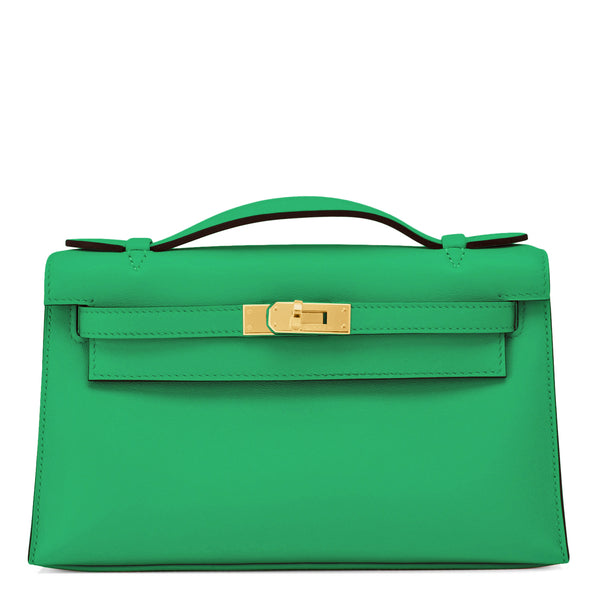 Hermes Lime Kelly Cut Swift Gold Hardware - Chicjoy