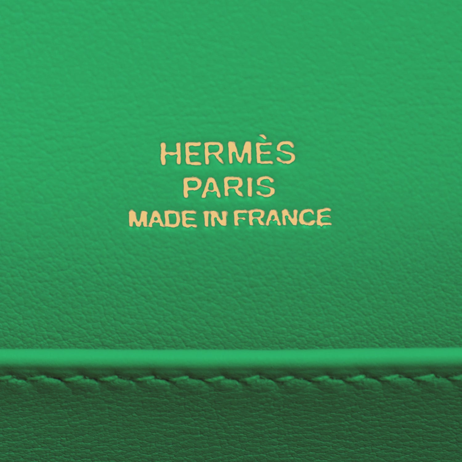Hermes Kelly Pochette Bambou Swift Gold Hardware