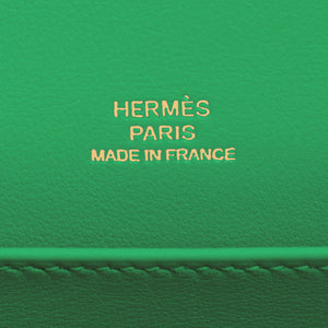 Hermes Bambou Kelly Pochette Gold Hardware Clutch Bag