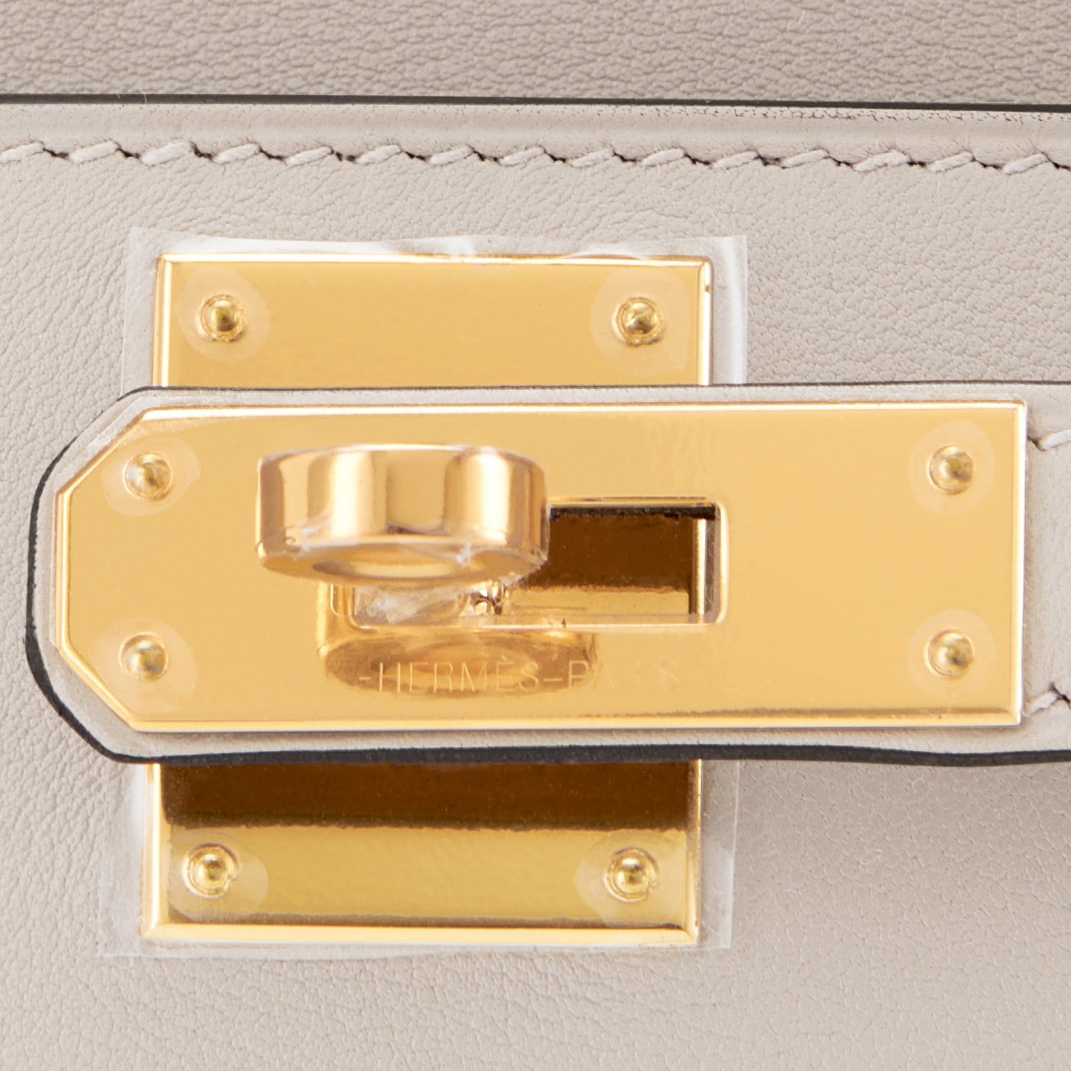 Hermes Mini Kelly Pochette Etoupe Swift Gold Hardware