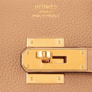 Hermes Etain Togo Tin Grey 35cm Birkin Gold Hardware GHW X Stamp - Chicjoy