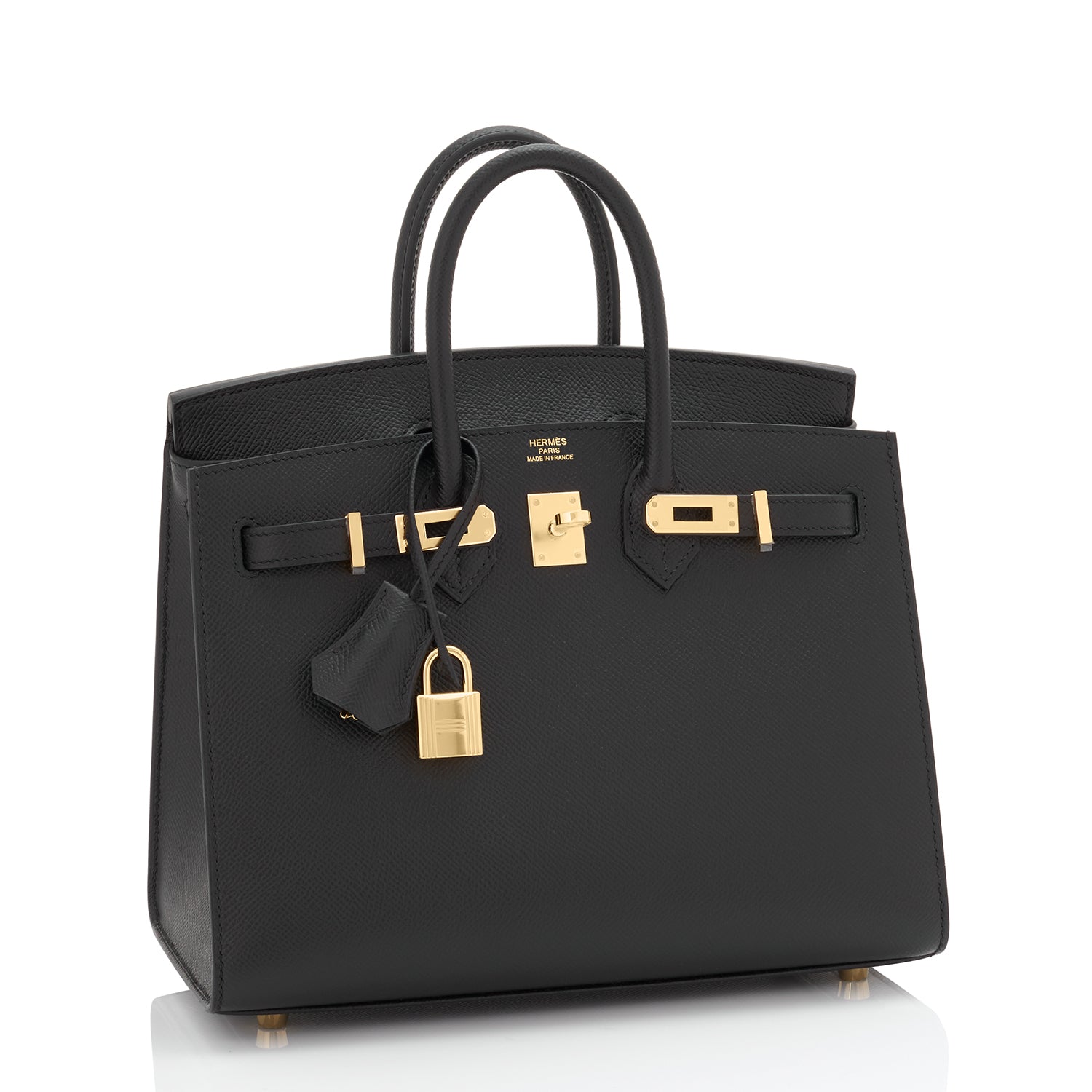 Hermes Birkin Sellier Bag Graphite Madame With Gold Hardware 25 Gray