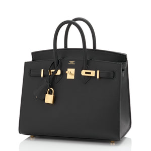 Hermes Birkin 25 Sellier Bag Gold w/ Gold Hardware Veau Madame Leather –  Mightychic