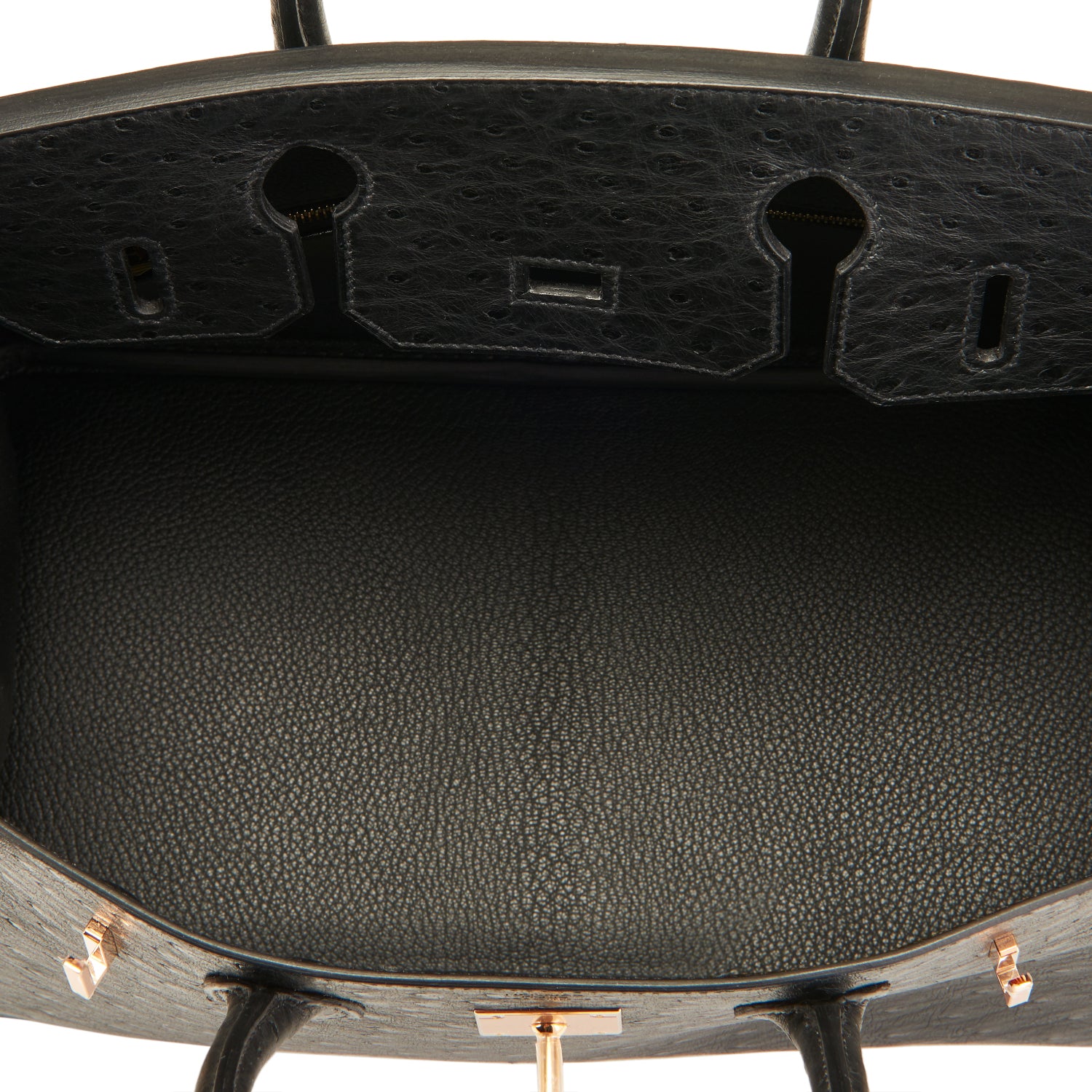Hermes Birkin 30 Black Ostrich Rose Gold Hardware – Madison Avenue Couture