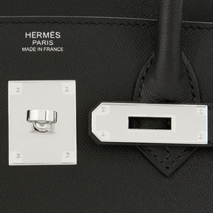 Hermes Birkin 30 Sellier Black Veau Madame Palladium Bag Y Stamp, 2020 RARE