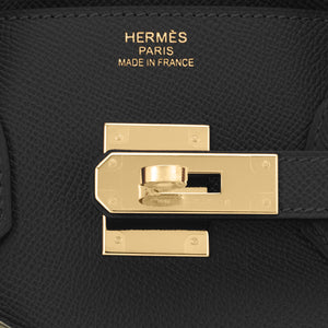 Hermes Black 35cm Epsom Birkin Gold Hardware