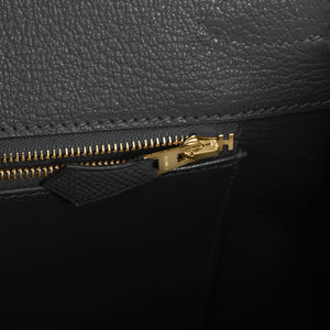 Hermes Black 35cm Epsom Birkin Gold Hardware