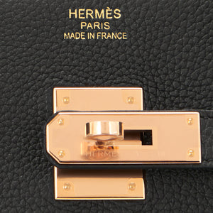 Hermes Black Birkin 35cm Rose Gold Hardware