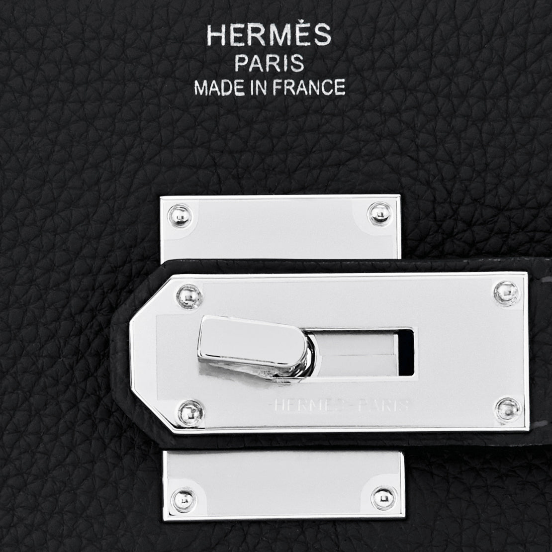 Hermes Hac Birkin Bag Noir Togo With Palladium Hardware 40 Auction