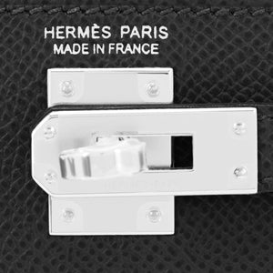 Hermes Mini Kelly 20cm Black VIP Epsom Palladium