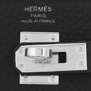 Hermes Kelly 25cm Black Togo Palladium Shoulder Bag U Stamp, 2022
