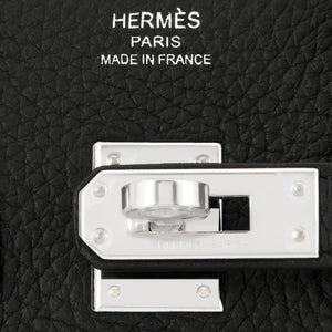 Hermes Black Baby Birkin 25cm Palladium Hardware