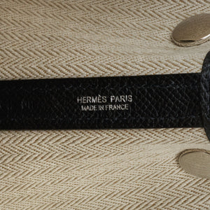 Hermes Black TPM Epsom Garden Party Tote Bag