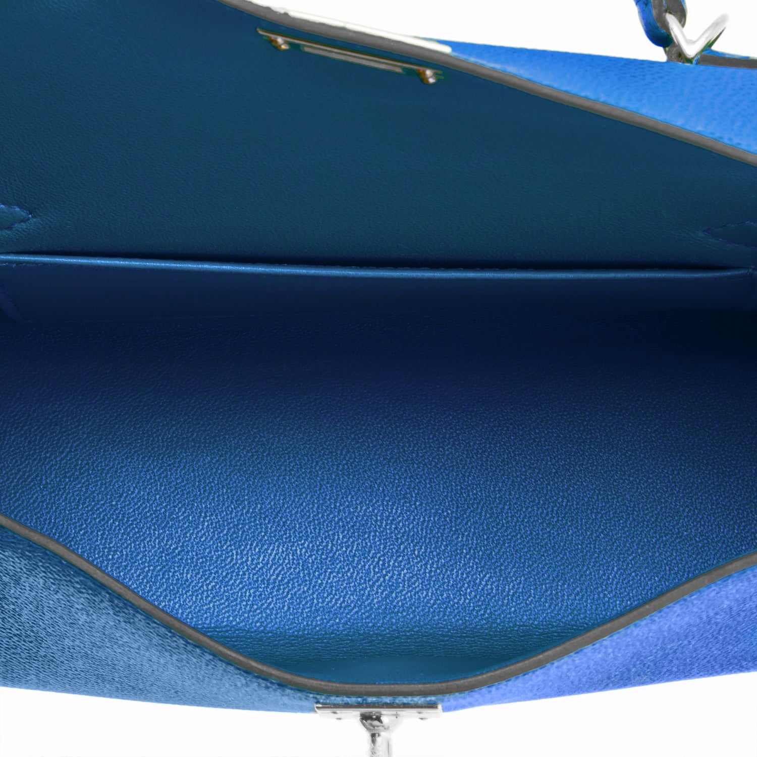 Hermes Mini Kelly 20cm Blue France VIP Epsom Sellier Bag, Z Stamp, 2021