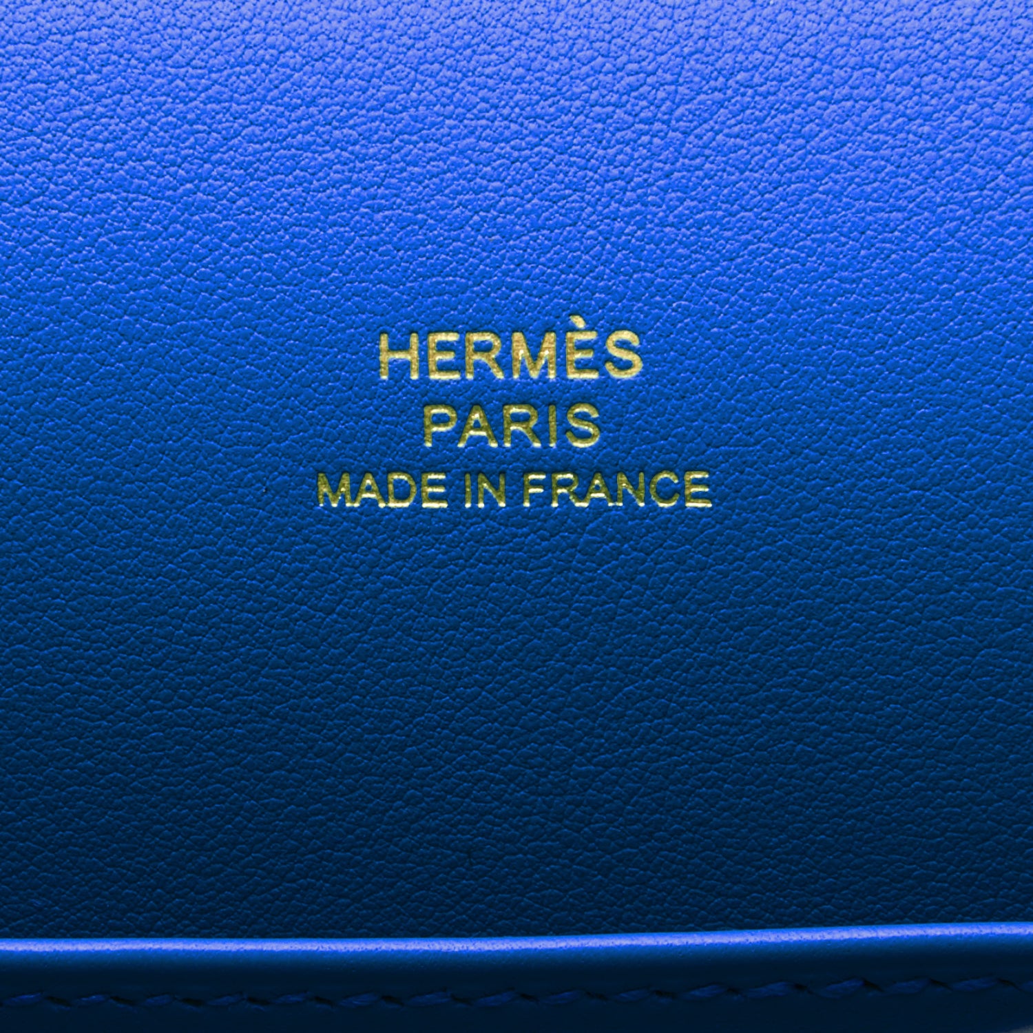 New Hermes Kelly Pochette Blue France Gold Hardware New Fresh U