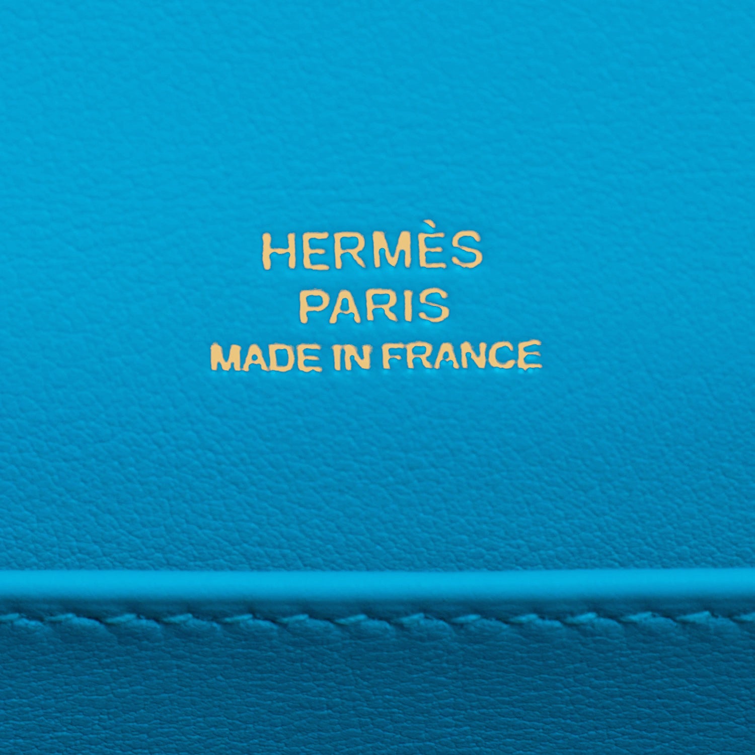 Hermès Kelly Pochette Blue Swift Gold Hardware - Chelsea Vintage
