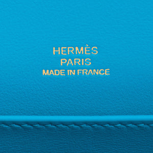 Hermes Blue Friday Kelly Pochette Swift Gold Hardware