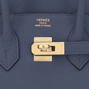 Hermes Blue Nuit Birkin 25cm Togo Gold Hardware