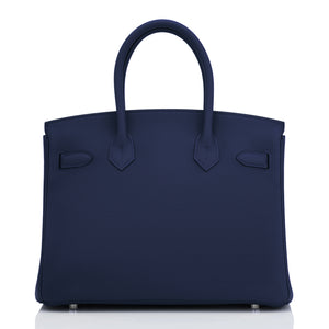 Hermes Blue Nuit Navy Birkin 30cm Togo Palladium Bag