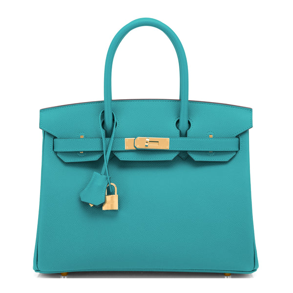 Hermès Birkin 30 Peacock Blue Bleu Paon Epsom with Gold Hardware - Bags -  Kabinet Privé