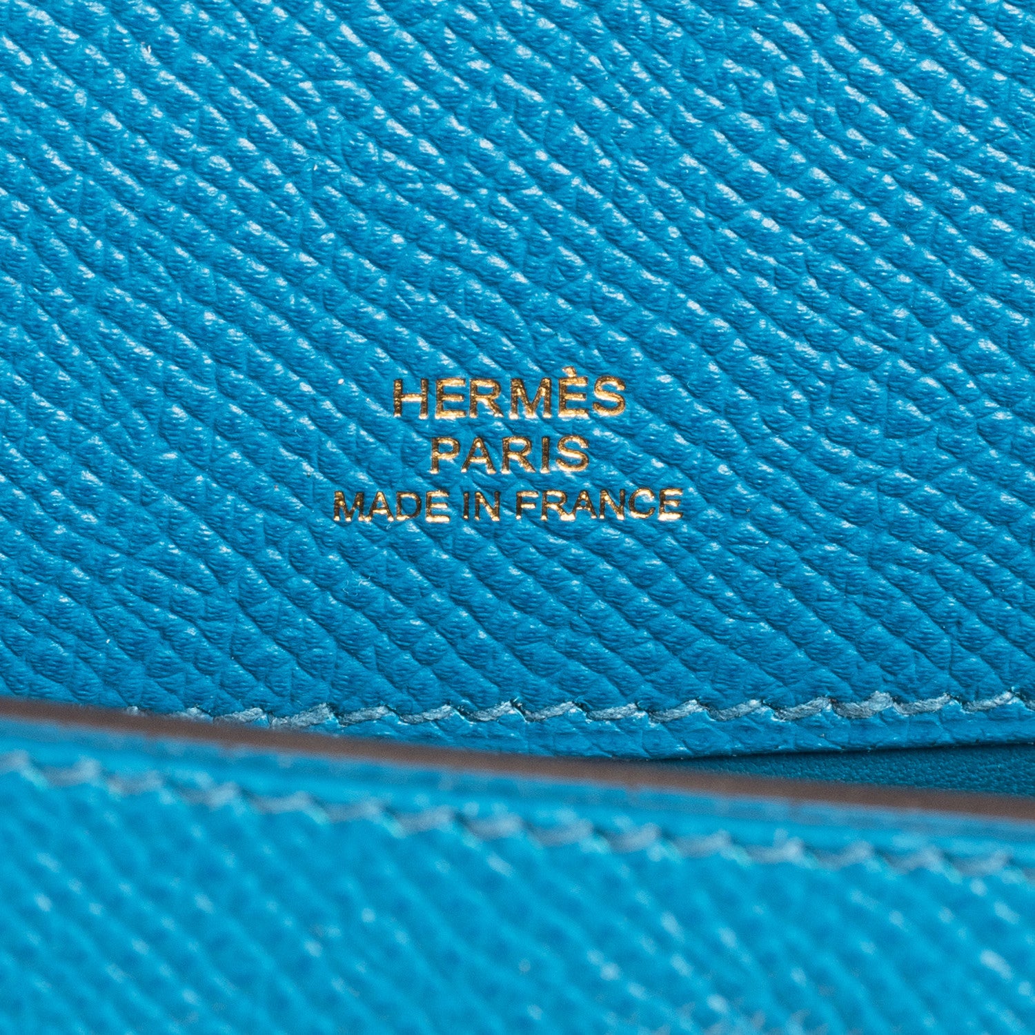 Hermes Blue Izmir GHW Epsom Mini Kelly Pochette Clutch - MAISON de LUXE