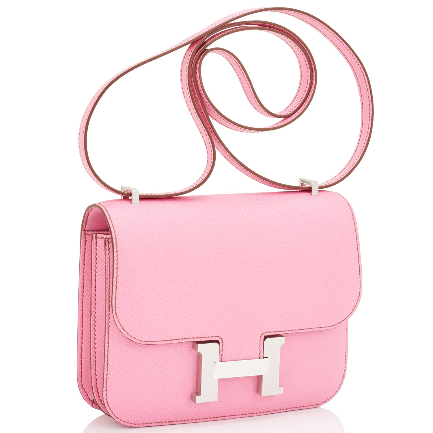 Hermes Constance 14cm Micro Bubblegum Pink Epsom PHW - Preloved - Lilac  Blue London