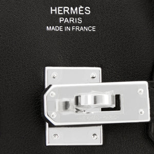 Hermes Black Baby Birkin 25cm Swift Palladium Hardware
