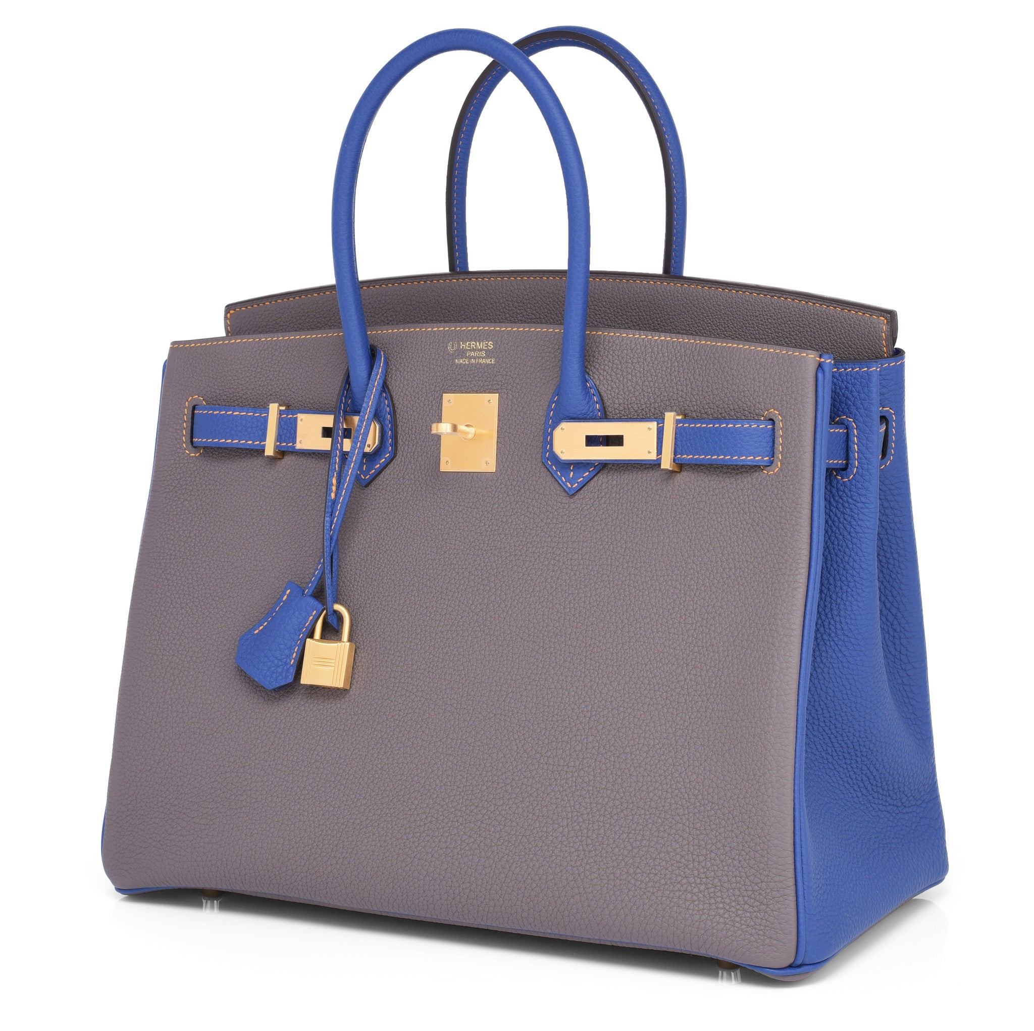 Hermes Birkin Bag 35cm Electric Blue Togo Gold Hardware