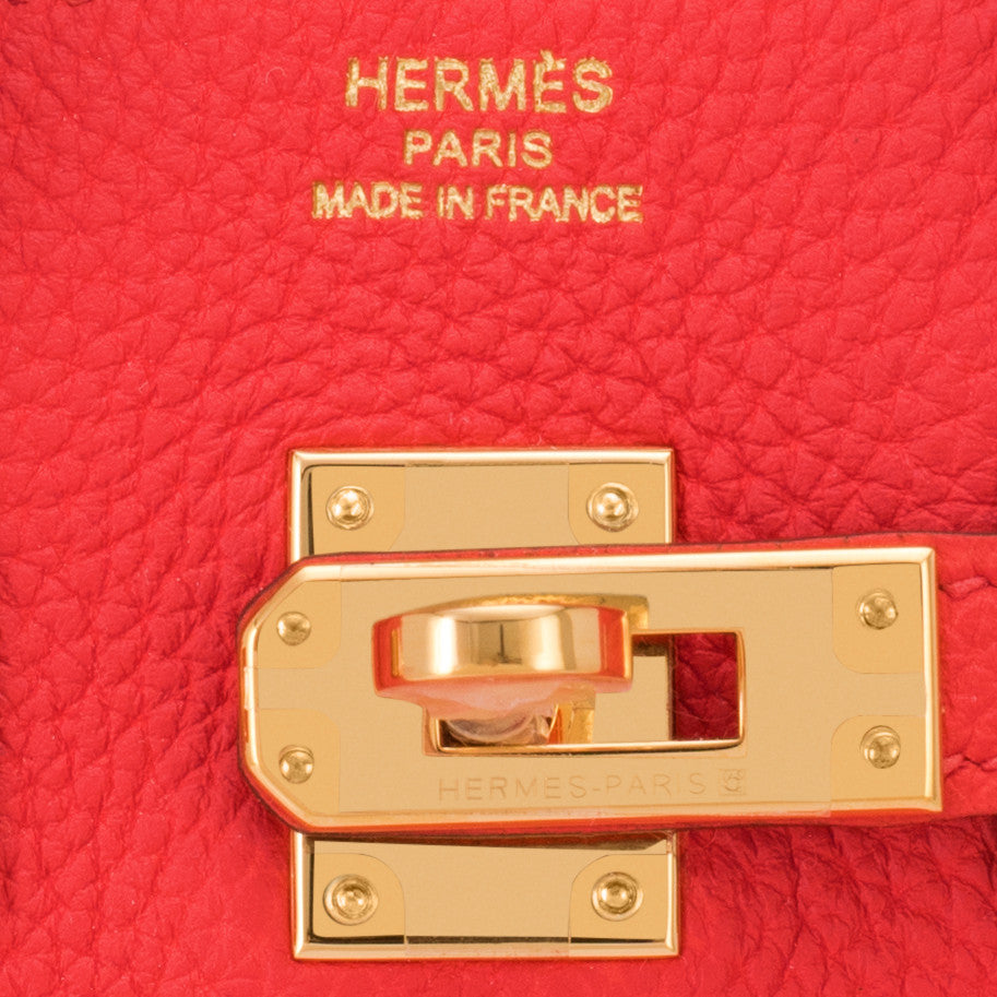Hermes Black Baby Birkin 25cm Togo Gold GHW Satchel Jewel - Chicjoy