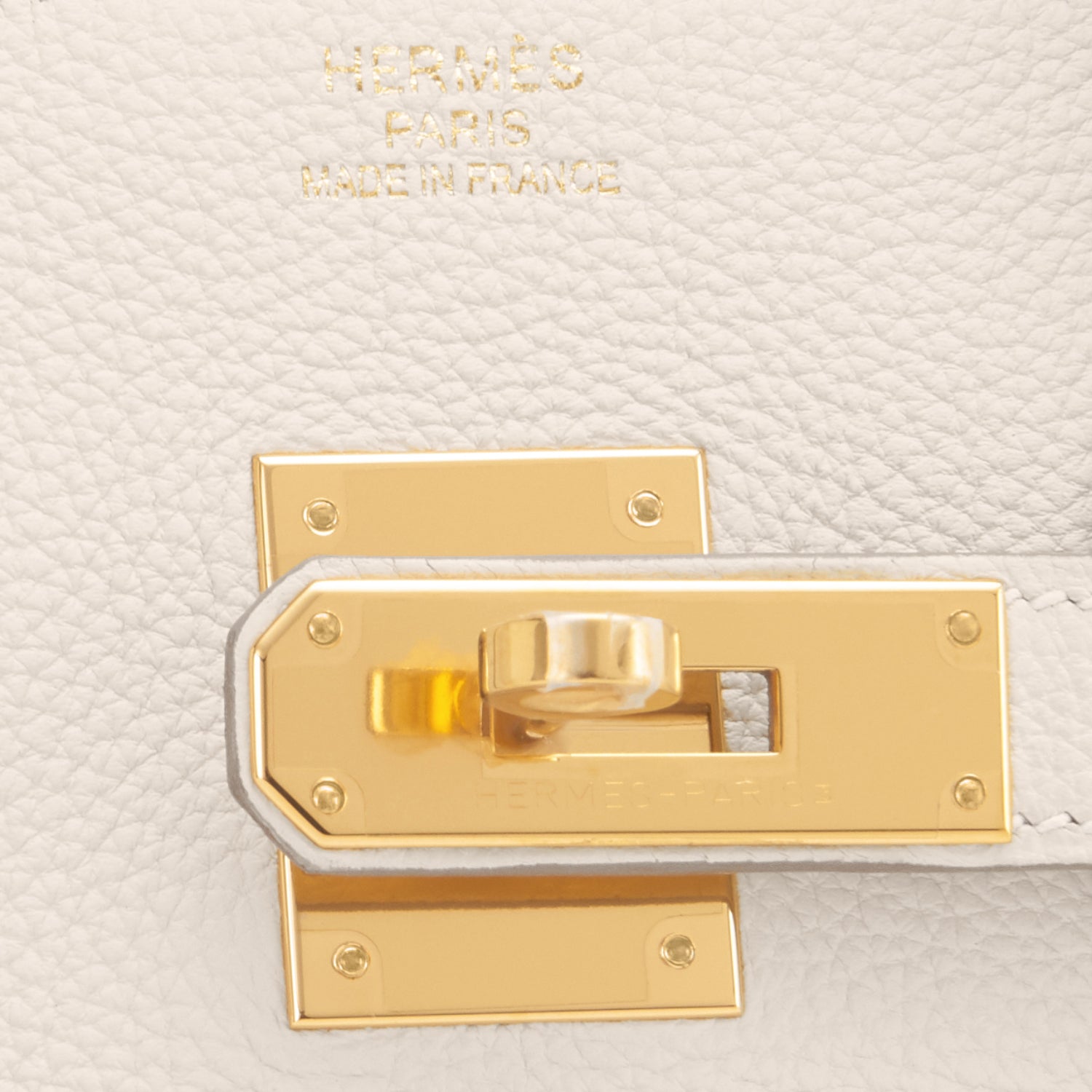 Hermes Craie 30cm Birkin Epsom Gold Hardware Off White Summer at